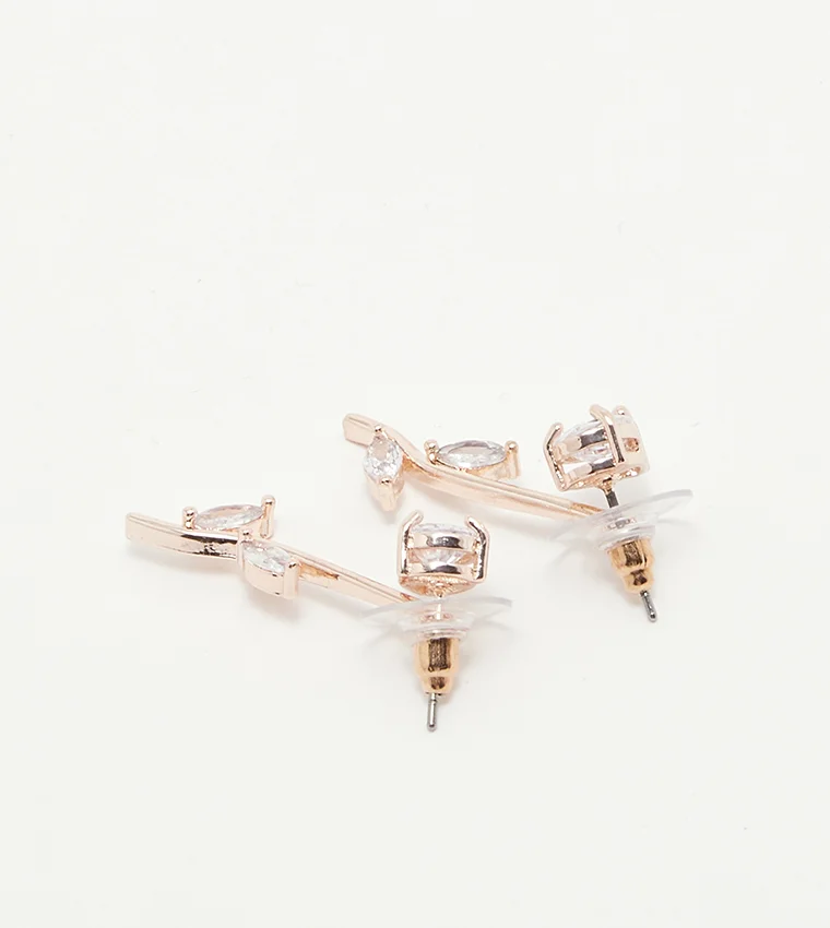 ALDO LEGELI Stone Studded Dangler Earrings